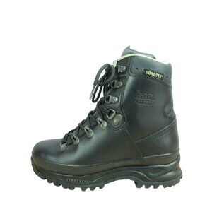 Hanwag Special Force Black Leather Vibram Sole Gore-Tex Hiking Boots Size 5